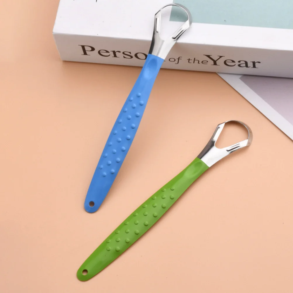 3-teiliges Zungenschaber-Reinigungswerkzeug aus Edelstahl für Erwachsene, effektive Beschichtungsentfernung, ergonomischer Griff, Zungenschaber für Erwachsene