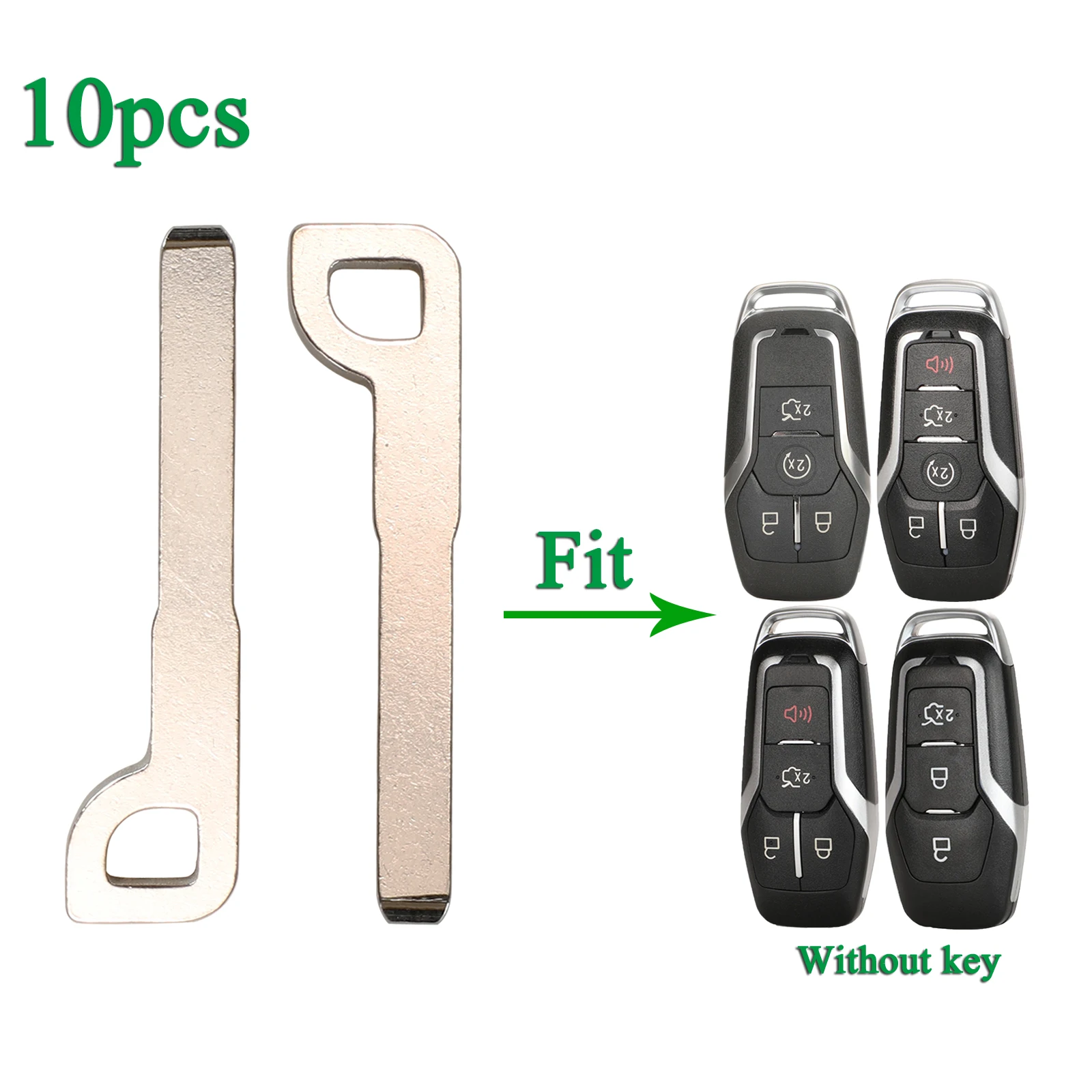 

jingyuqin 10pcs for Ford for Ford Fusion 2013 - 2014 Explorer 2016 - 2017 Ford F-Series Ford F-Series Smart Car Key HU101 Blade