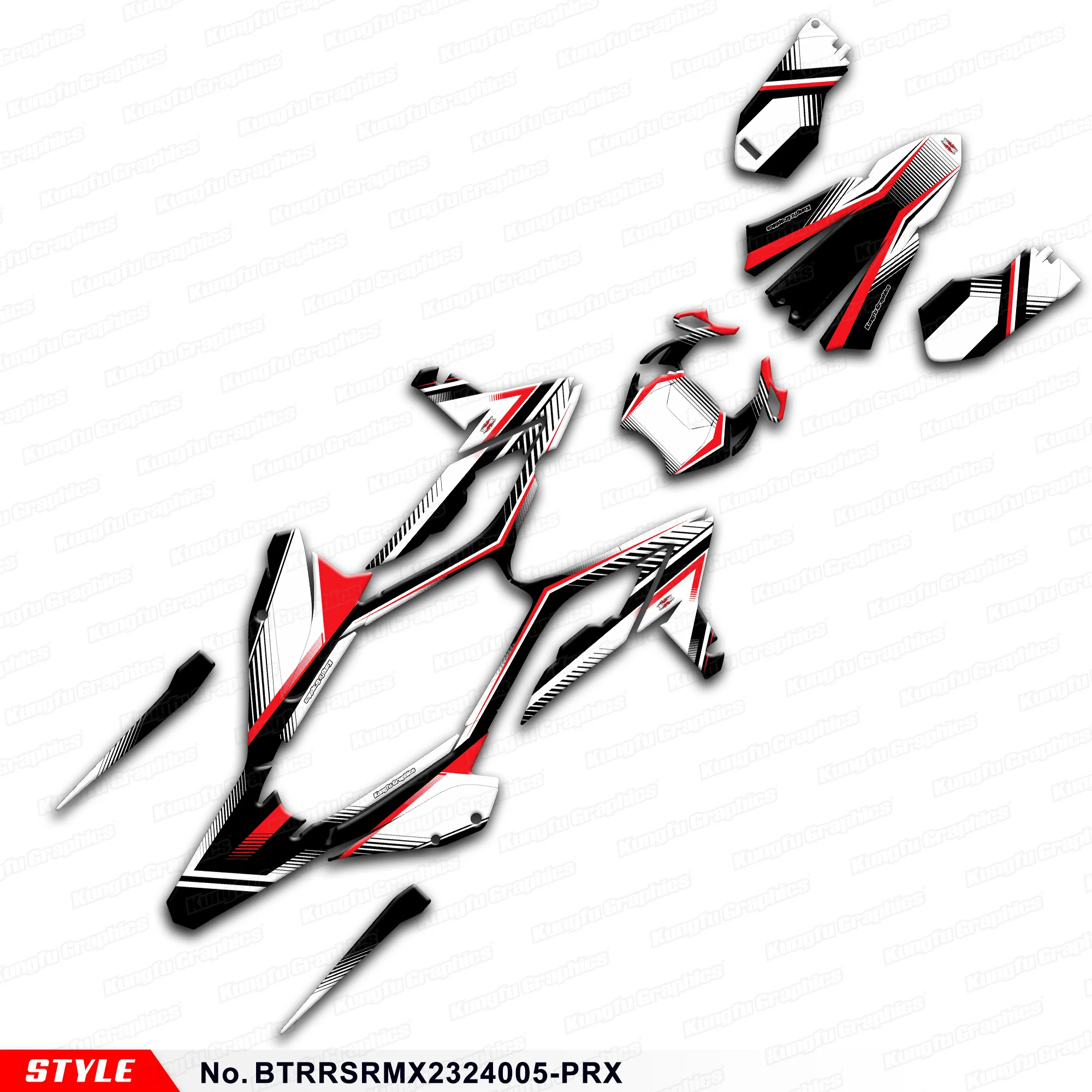 

JY RACING Adhesive Sticker Vinyl Graphics for BETA RR / RR-S / RX / MX 125-480 2023 2024, Protector, BTRRSRMX2324005-PRX