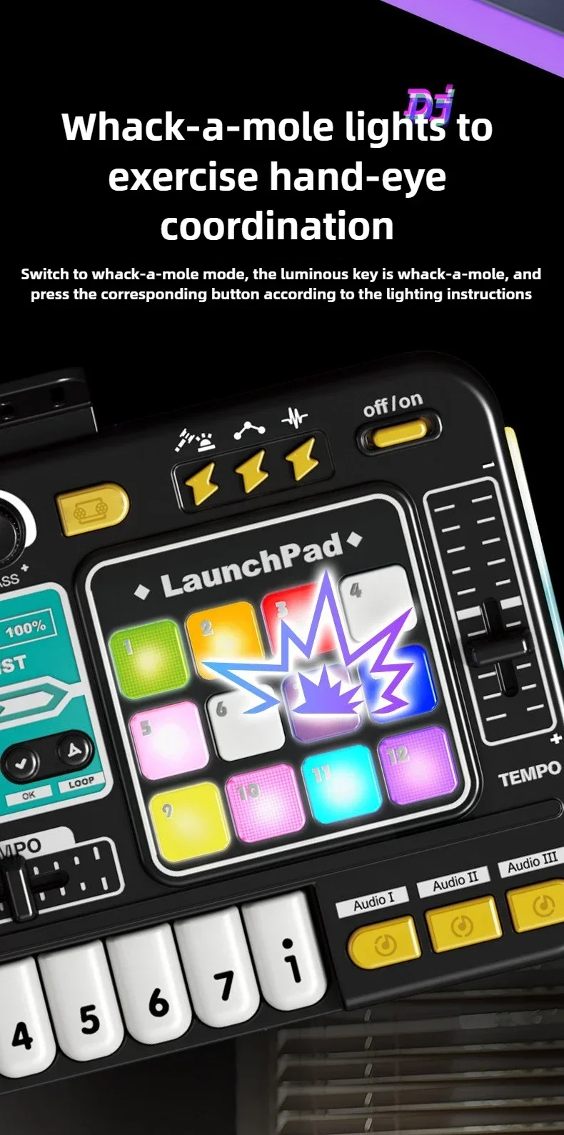 子供楽器 Dj ミキサーマイク歌う Bluetooth Dj ターンテーブル教育音楽ゲームおもちゃ男の子女の子赤ちゃん