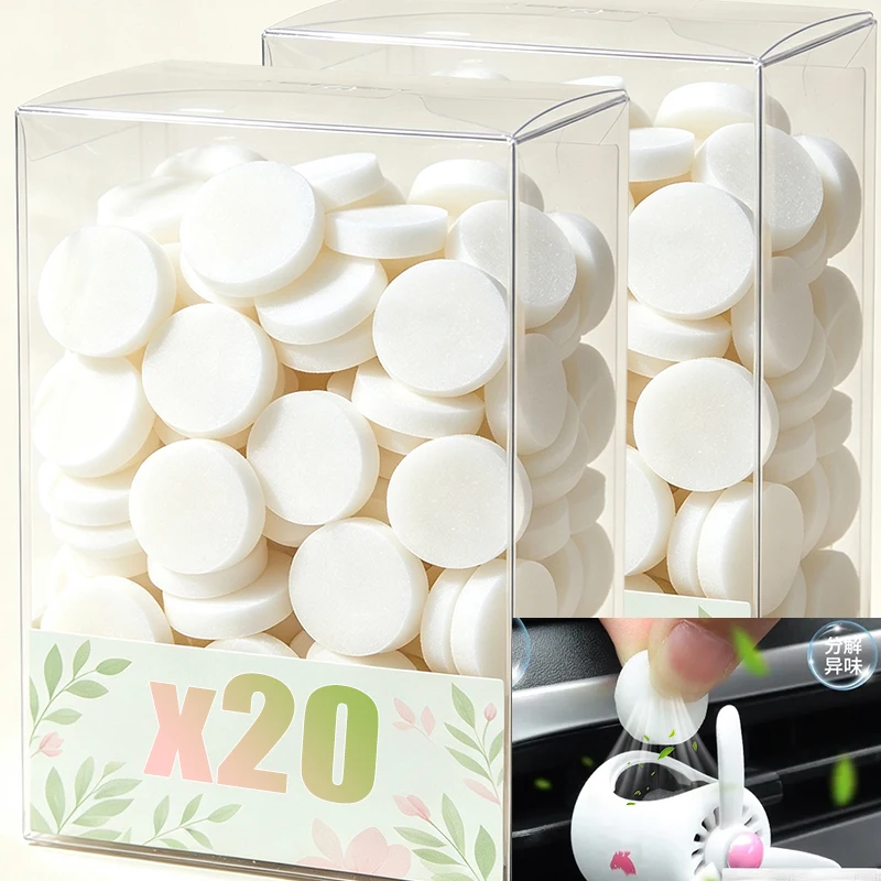Air Freshener Tablets Refill Solid Perfume Aromatherapy Tablets Car Air Vent Fragrances Flavor Diffuser Car Interior Accessories
