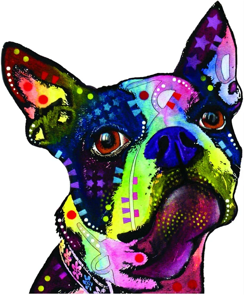 

Jpct Fashion Pet Car Sticker Boston Terrier Automobiles Motorcycles Decorative Laptop Window Cup Art Vinyl Decal,14cm*12cm