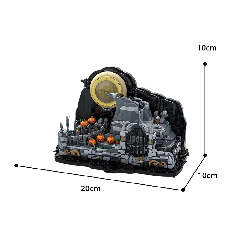 1664PCS MOC Nightmare Before Christmas Spiral Mountain Bricks Set Building Blocks DIY Bricks Toys for Children Xmas Kids Gifts