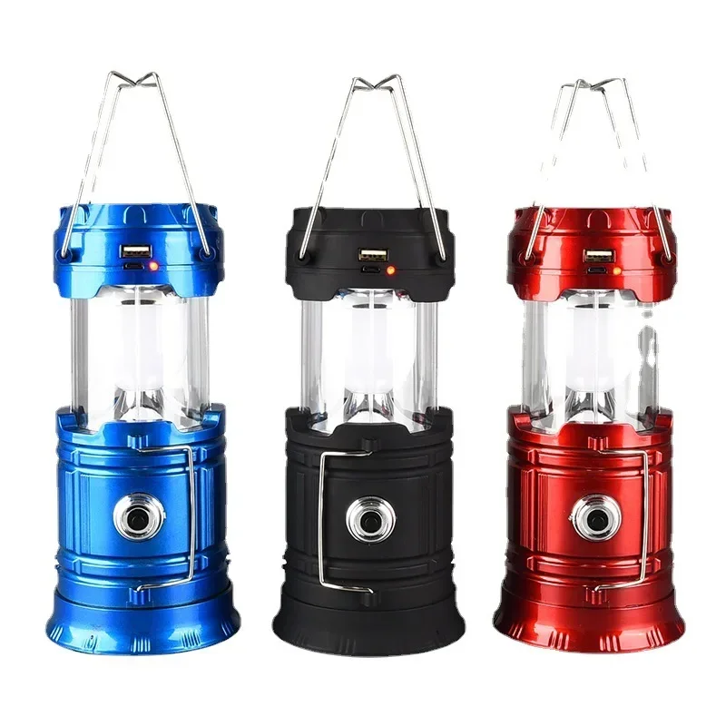 Outdoor Emergency Portable Horselight, Multifunctional Tent Light, USB Rechargeable Camping Lantern, LED Solar Flashlight