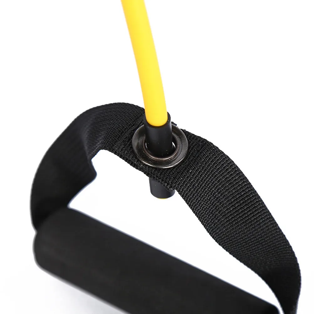 Outdoor Elastic Resistance Bands Yellow Fitness Exercise Pull Rope Workout Bands Handles Stretch Training Yoga Equipment