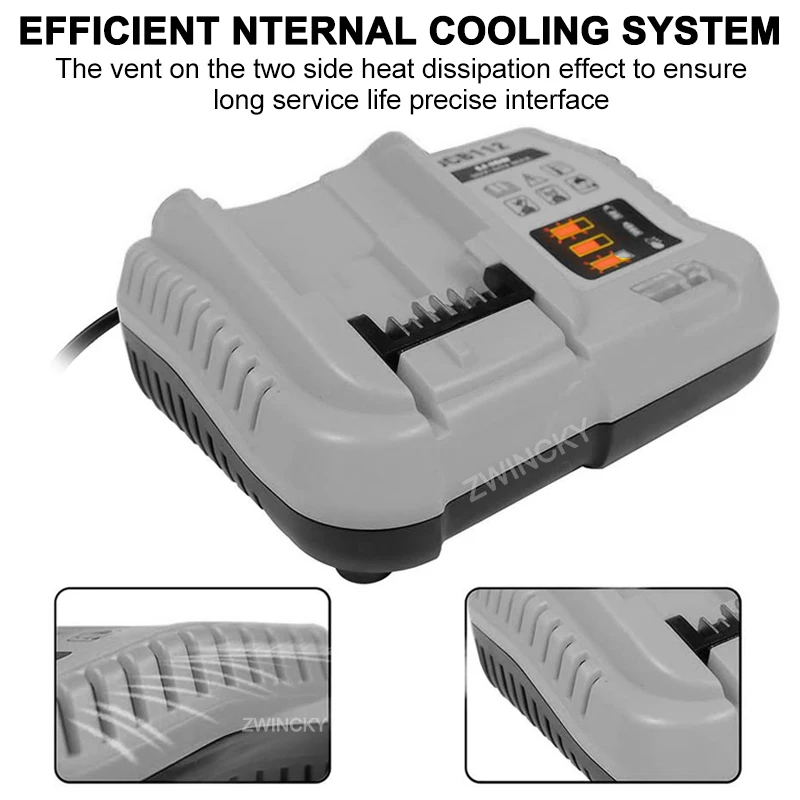 DCB112 2A Lithium Battery Charger For Dewal 10.8V 12V 14.4V 18V 20V DCB206 DCB205 DCB204 DCB183 DCB120 DCB107 DCB115 DCB105