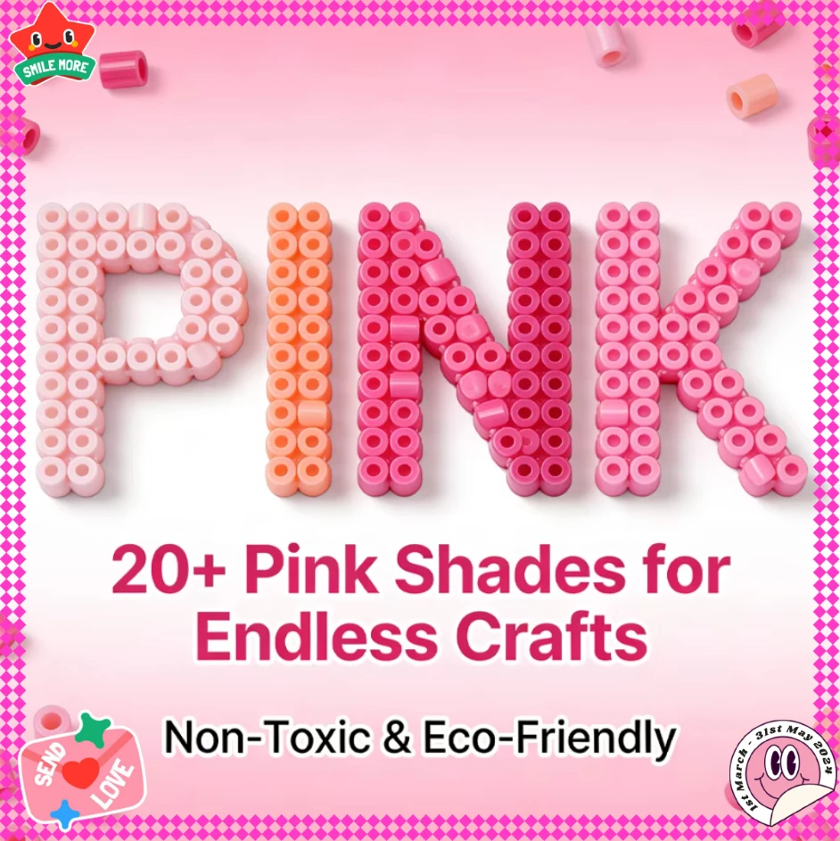 

Набор термомозаики Perler Beads (2,6 мм, розовая серия) - 1000/5000 шт. для рукоделия и мозаичных наборов