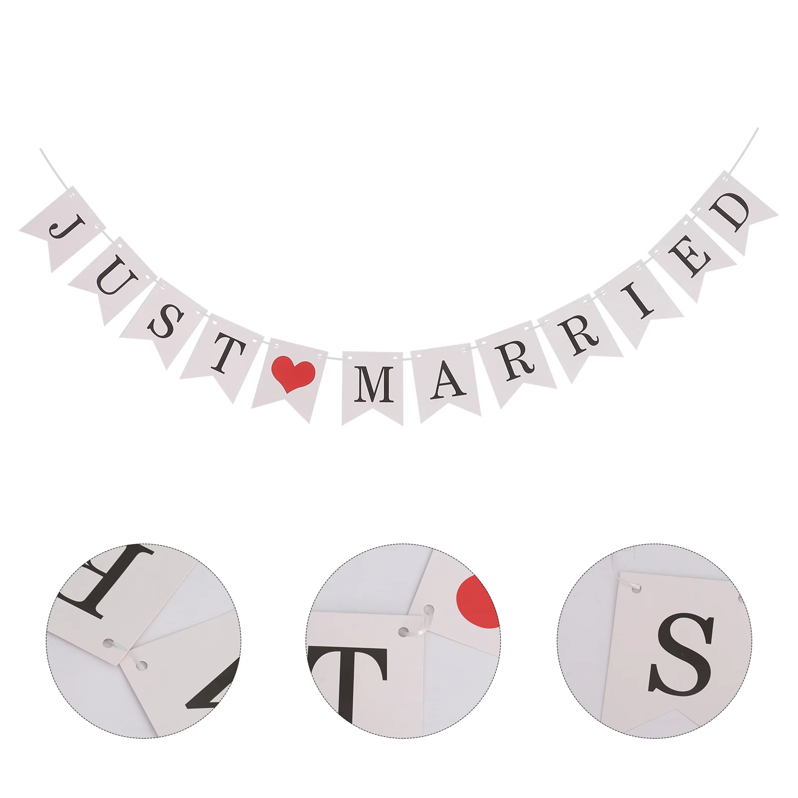 Just Married Car Decoration Wedding Party Decorations for Home Bridal Banner Bunting