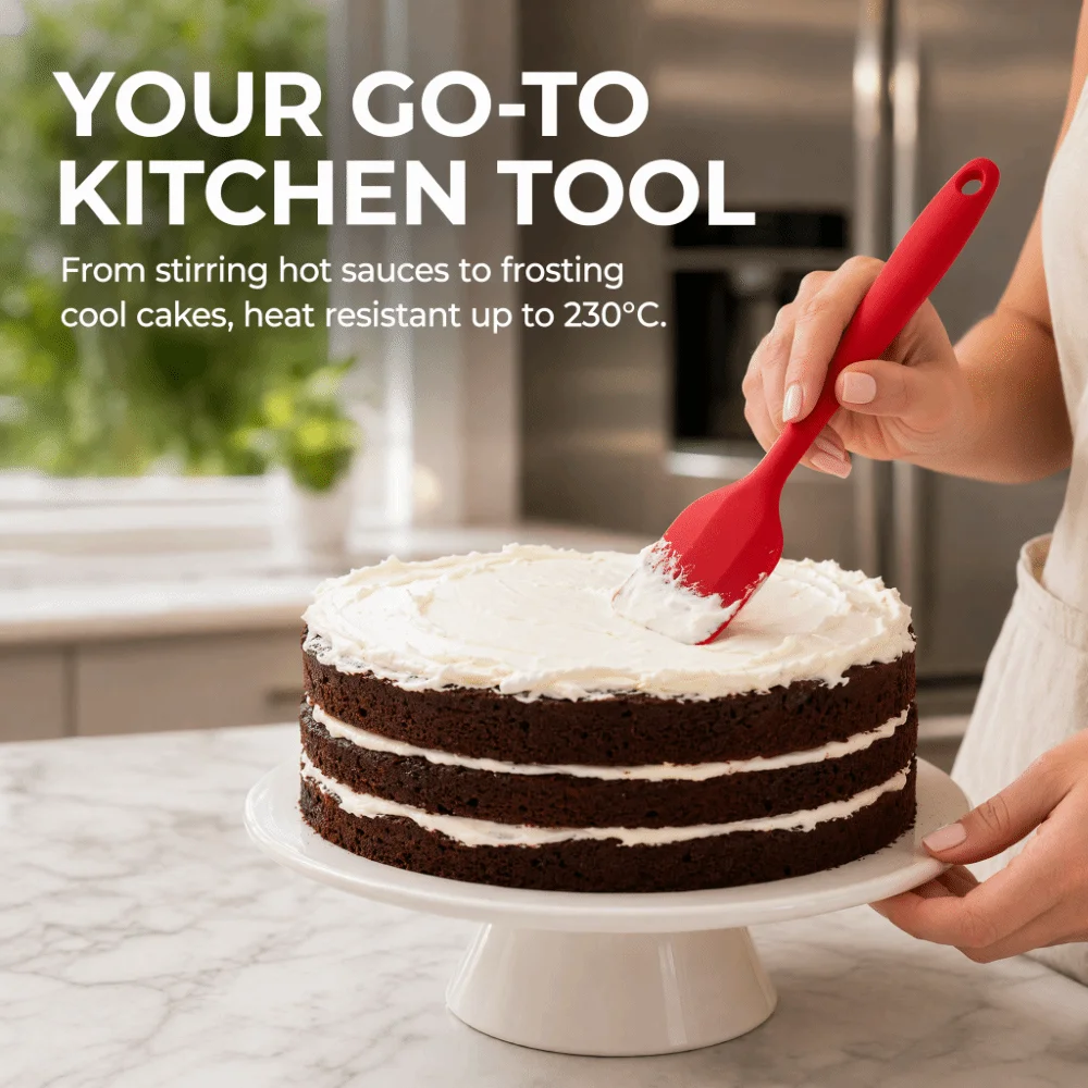 Silicone Silicone Kitchen Spatula Heat Resistant Cold Resistant Apply Stir Baking Scraper Food Grade Silicone Seamless
