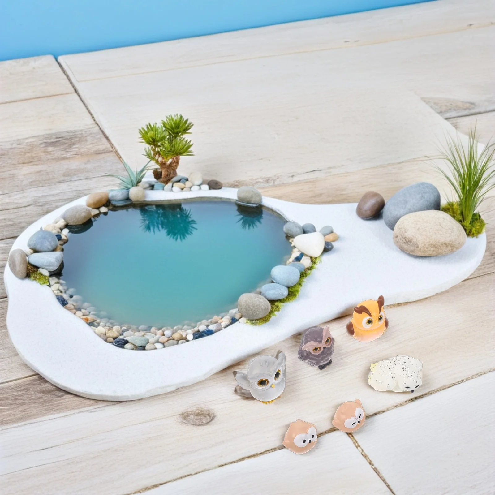 

30 шт. миниатюрные фигурки совы, декоративные маленькие статуи совы из смолы, сказочные садовые принадлежности, сочный горшок, мох, декор для террариума