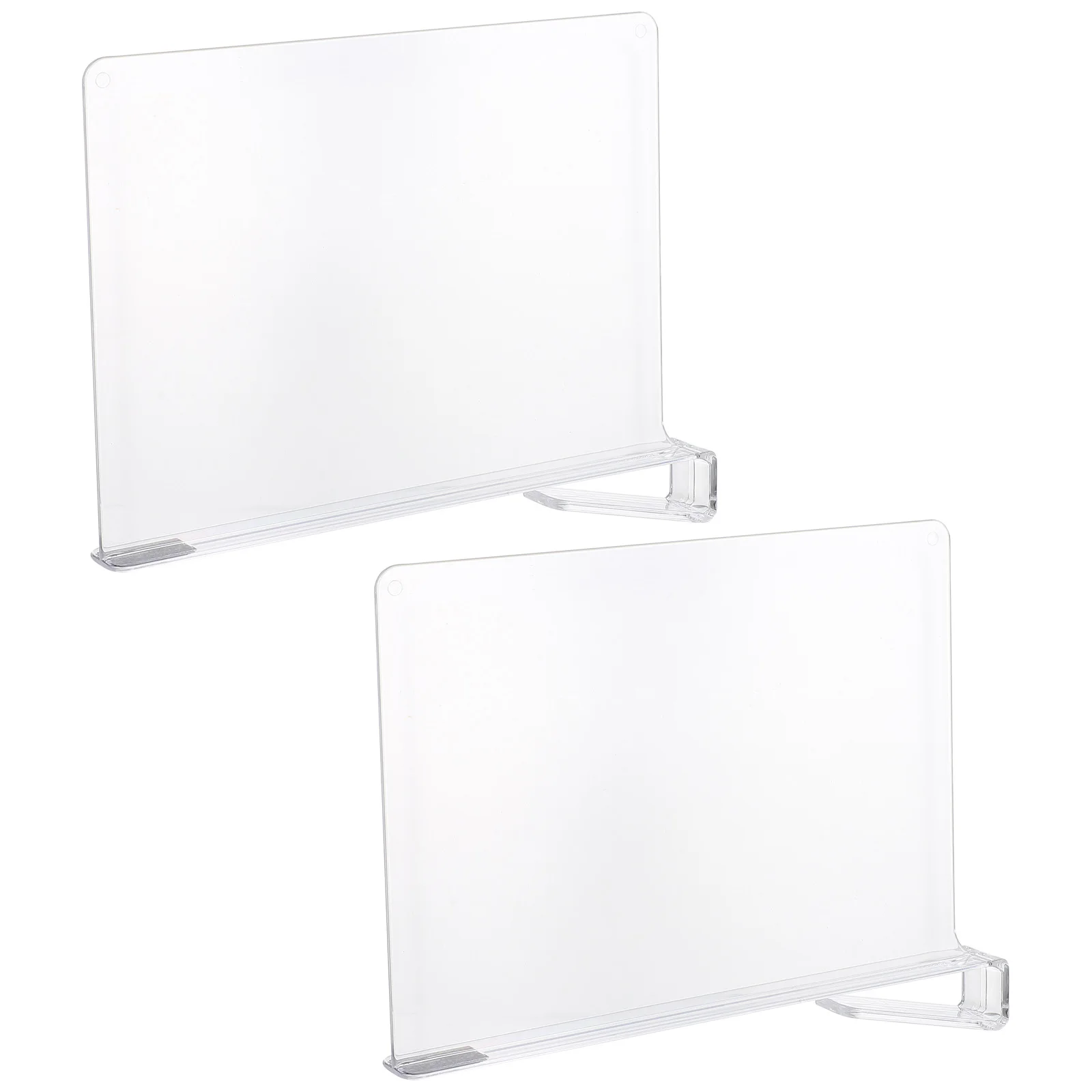 

2Pcs Closet Wardrobe Partition Dividers Shelf Separator Transparent Acrylic Material High Transparency Stylish Shelf Divider