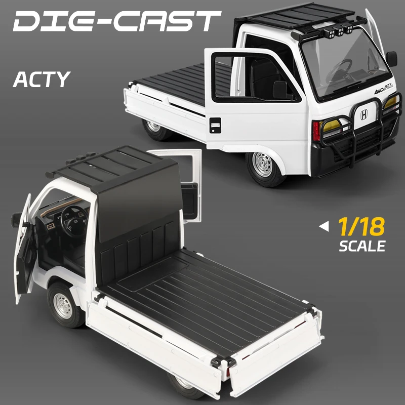 1:18 Honda ACTY 4WD Diecast Metal Car Model Blue White