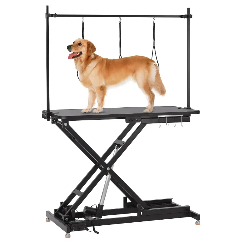 

Electric Lift Dog Grooming Table Heavy Electric Grooming Arm Table for Pets & Large Dogs Adjustable Height Non-slip Desktop
