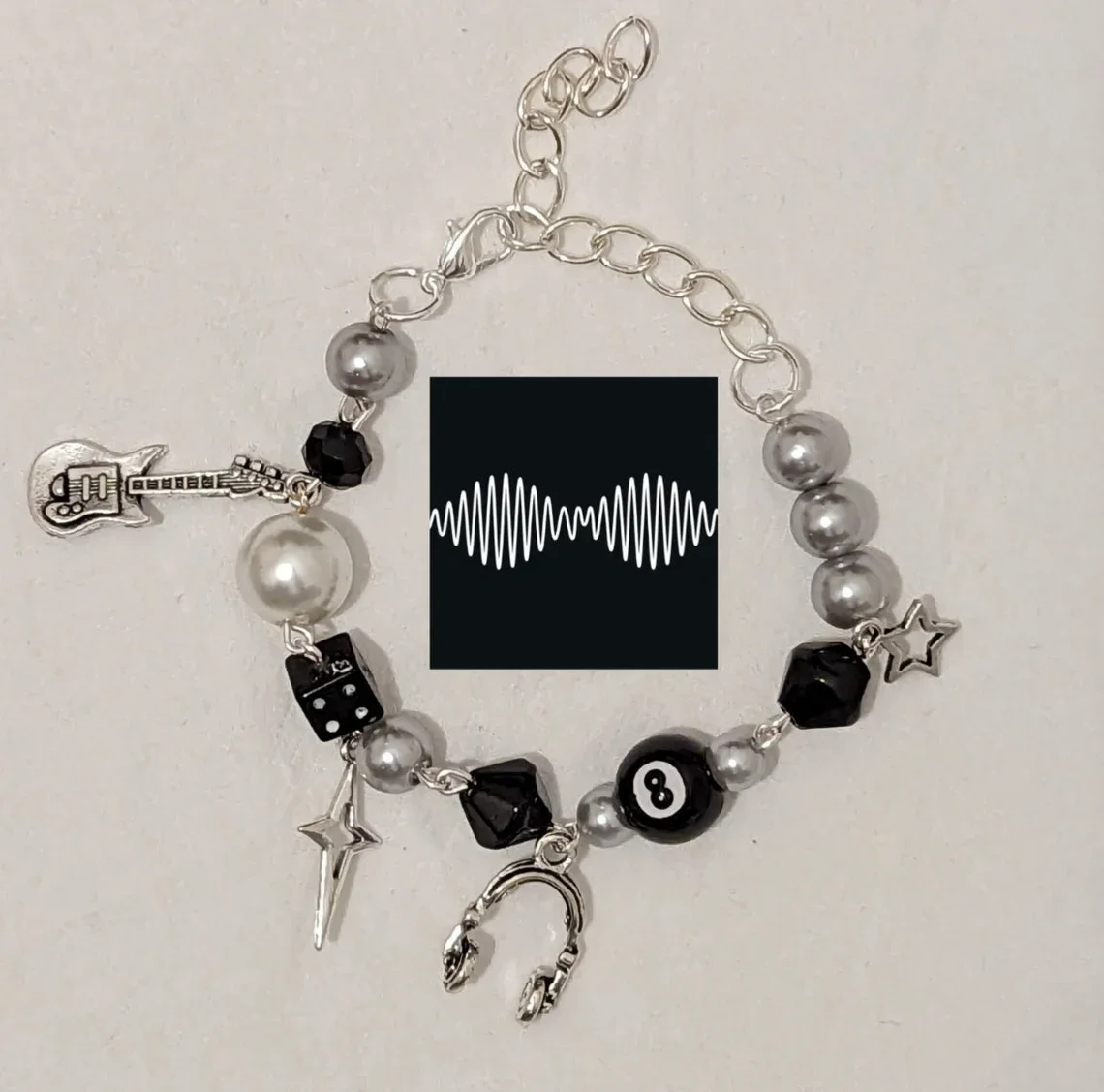 Handmade Y2K Jewelry AM Theme Charm Rock Bracelet