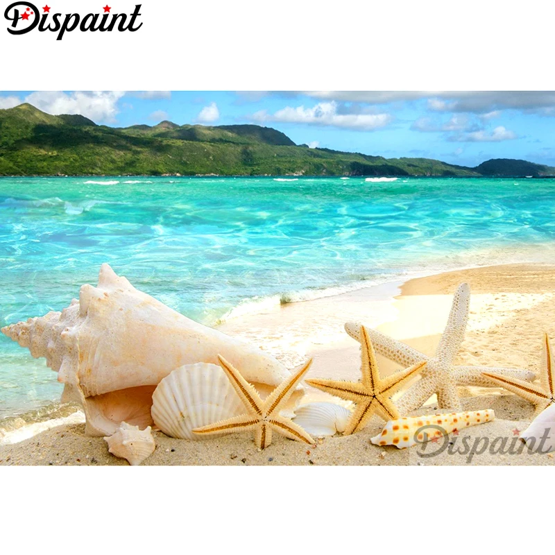 

Dispaint Full Square/Round Drill 5D DIY Diamond Painting "Shell conch" Embroidery Cross Stitch 3D Home Decor A12605