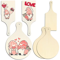 3/6/10Pcs Wooden Mini Cutting Board Unfinished Wood Craft Board Christmas Children DIY Graffiti painting Blank Chopping Board