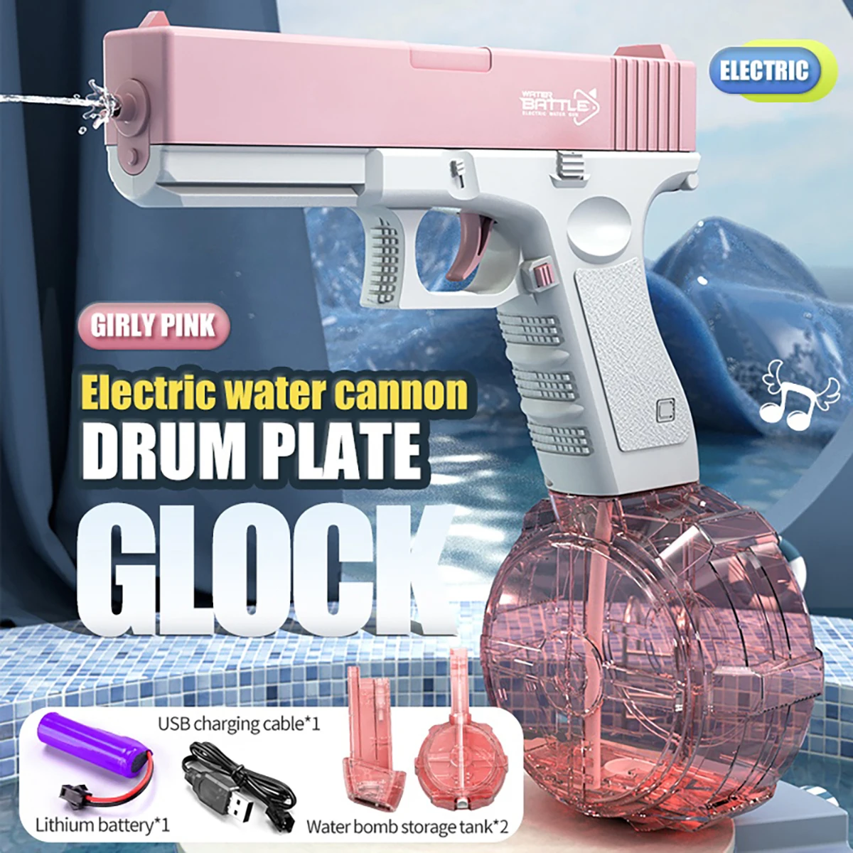 Elektrisch waterpistool Oplaadbaar automatisch en handmatig spuitpistool Capaciteitsbereik tot 32 FT bereik voor volwassenen en kinderen - afbeelding 1