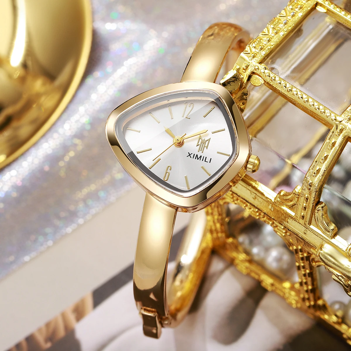 Fashion Irregular Dial Women Watch Ladies Bracelet Bangle Quartz Wristwatches Relogio Feminino Girls ClockWithout Box
