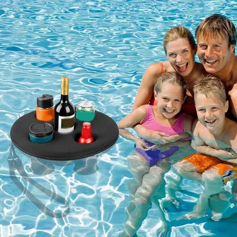 Floating Pool Cup Holder Pool Drink Float With 5 Holes Floating Tray For Pool Parties Beach Spa Hot Tub Floating Tool