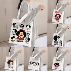 Mafalda Women Shoulder Bags Print Canvas Handbag The Ears Tour Luggage Bag, Fashion Tote Bag,Taylor Merch Shoulder Bag