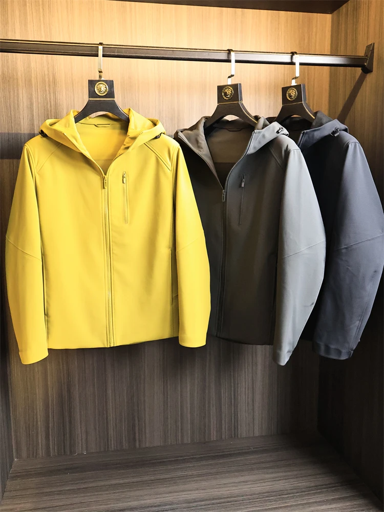 

Lightweight Outdoor Men's Jaet with Hood Fully Taped Waterproof Commuter Series Warm Autumn Winter Polyurethane Elastic Fiber