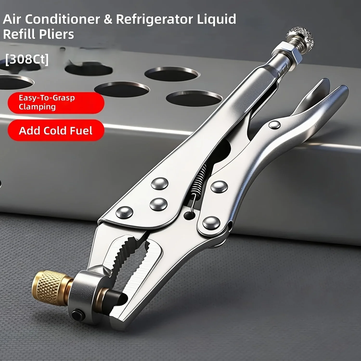 

Refrigeration Hydraulic Crimper Air Conditioner Refrigerant Recovery Tube Steel Locking Plier Hand Tool