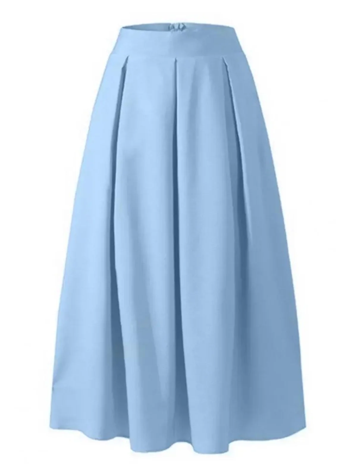 Gonna lunga a pieghe a vita alta da donna f Body Street Sle Fibra di poliestere A-Line Silhouette Colore Primavera Faion