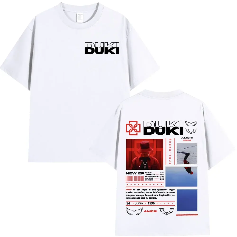 Rapper Duki Ameri Tour Graphic T-shirt Men's and women's hip Hop oversized O-neck T-shirt Comfortable cotton short sleeve T-shir