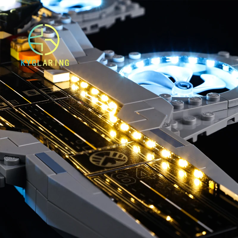 Kyglaring zestaw oświetlenia Led DIY zabawki dla 76295 Aveng Helicarrier bloki budynek (model nie wchodzi w skład zestawu)