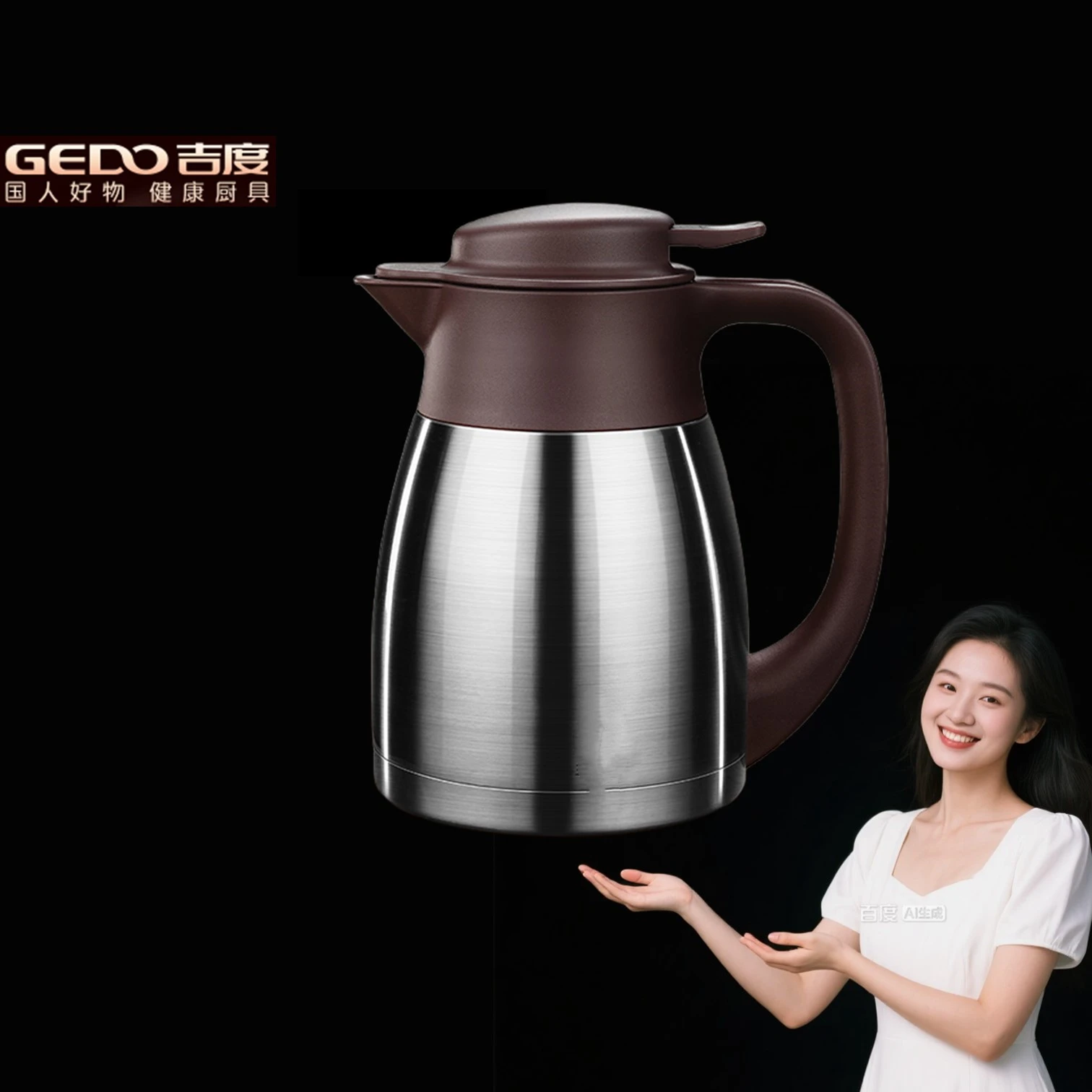 

GEDO LFGB Certification 316L Stainless Steel Thermos Long Last 48 hours Warm Keeping Water Kettle Heat 2.5L Insulation Bottle