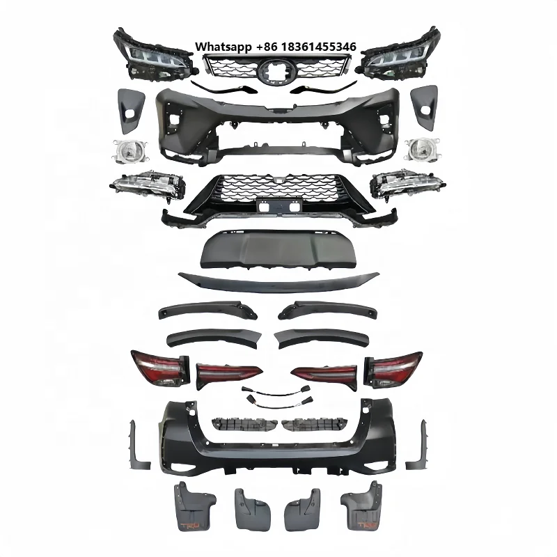 

For Fortuner Facelift Kit 2020 2021 Body Kit Upgrade 2016 to 2021 Car Bumpers Grille Headlight Tail Lamps Car Accessories