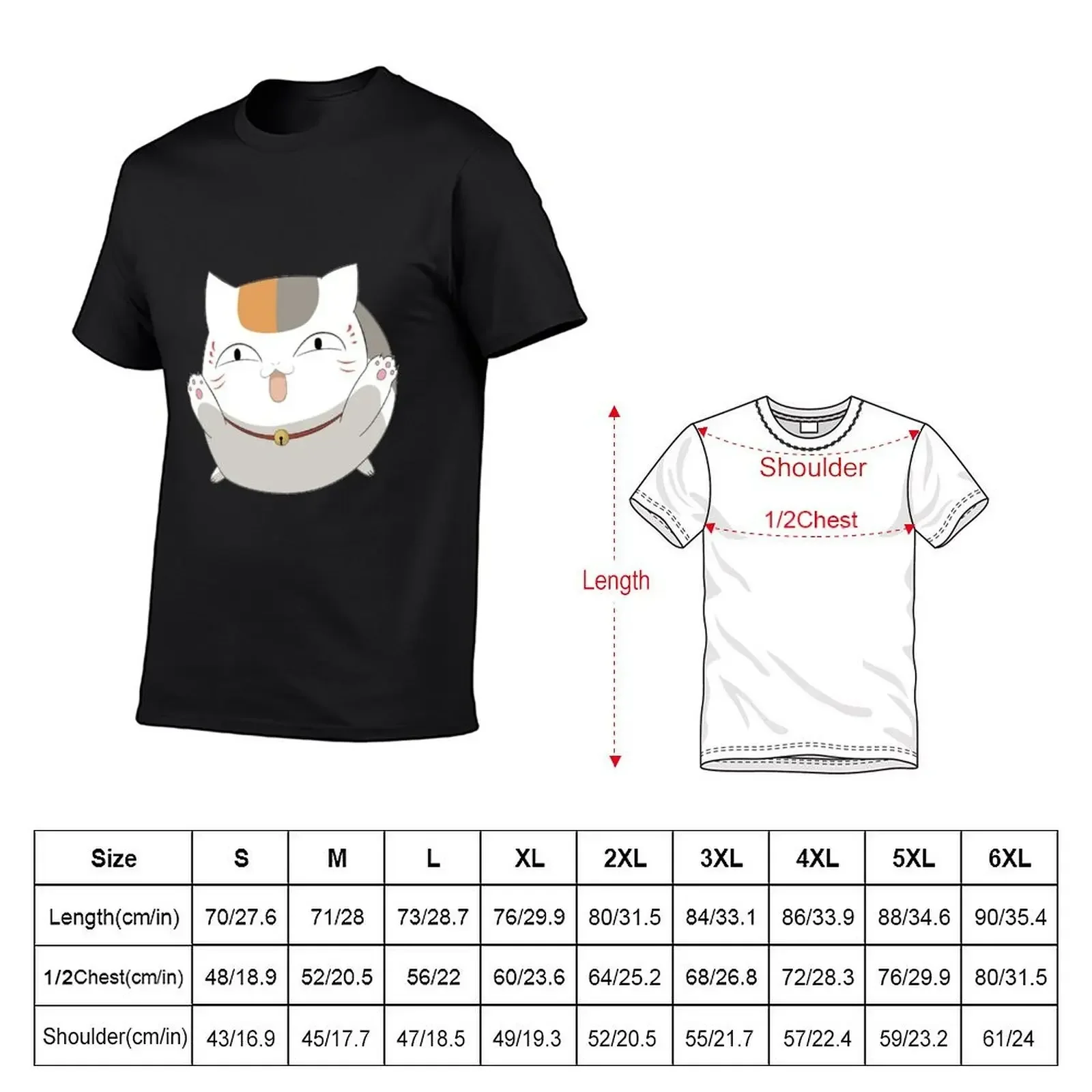 NATSUMES BOOK OF FRIENDS - HAPPY CAT T-Shirt summer top tees new edition t shirts for men pack