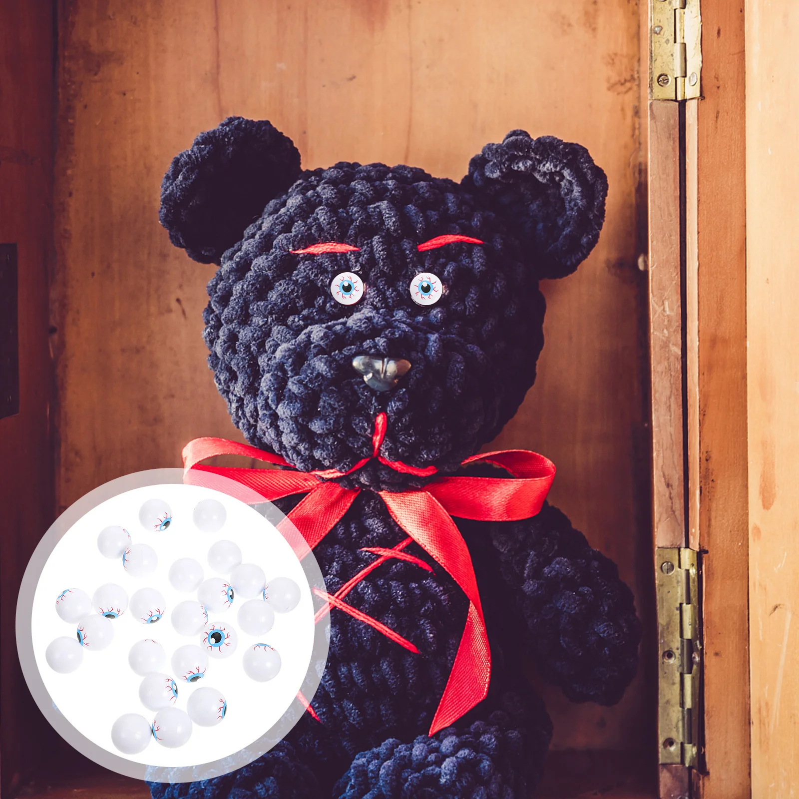 24 Stück Halloween-gefälschte Augäpfel, realistische, federnde Party-Requisiten, gruselige Dekoration, gefälschte Augen, Kunststoff-Augäpfel, Halloween-Requisiten