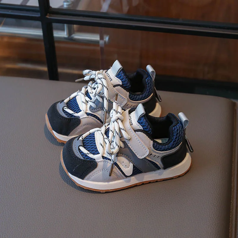 Spring Autumn Breathable Mesh Soft-Soled Non-Slip Running Shoes Kids Baby Walking Shoes Boys Girls School Casual Shoes Children