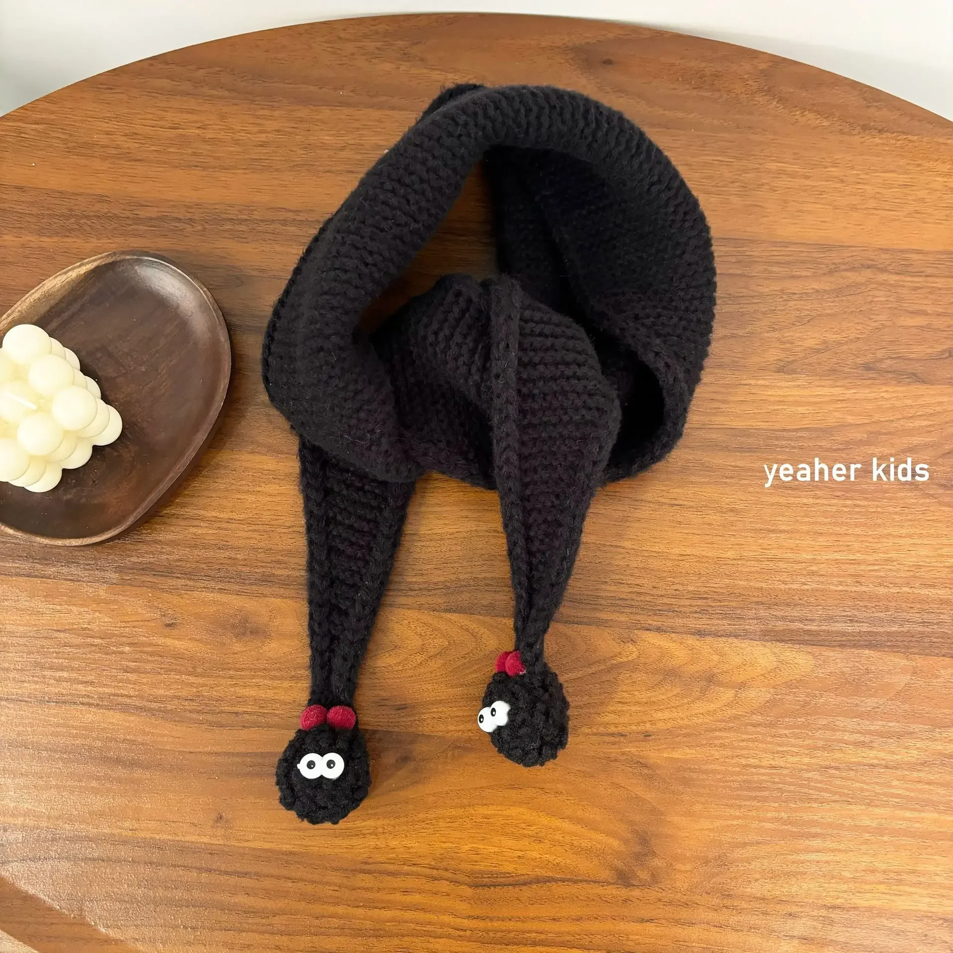 Einfarbiger Babyschal Herbst Winter Warmer Verdickter Gestrickter Weicher Wollschal für Jungen Mädchen Kleinkinder Kinder Anti-Kälte-Schal – Detail 5