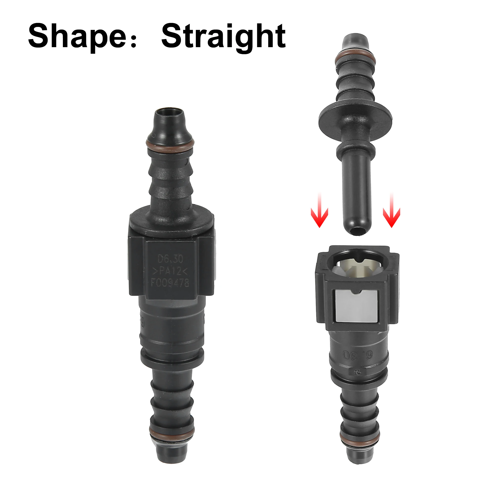 X Autohaux 6.3/7.89/9.49/9.89/11.8/15.82 8mm 10.5mm Fuel Line Hose Quick Release Connector Disconnect Hose Fuel Line Coupler