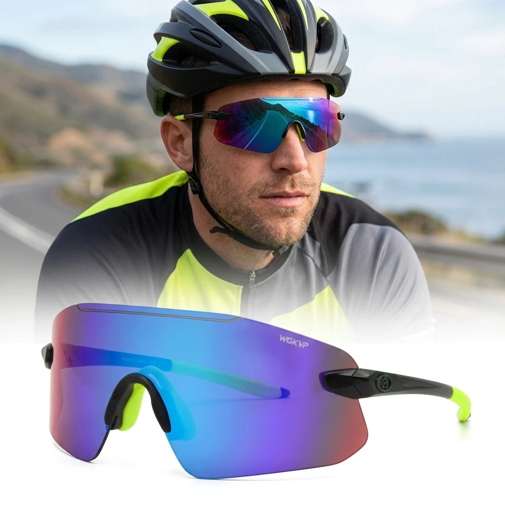 

Colorful Cycling Sunglasses Anti Fog Windproof Sports Goggles UV400 Running Outdoor Bike Protective Eyewear