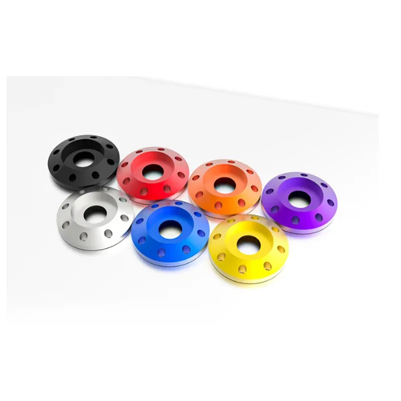 Colorful Aluminum Decorative Washer Eight Hole Disc Gasket for Motorcycle Bicycle Personalized Modification and Styling M6 M8