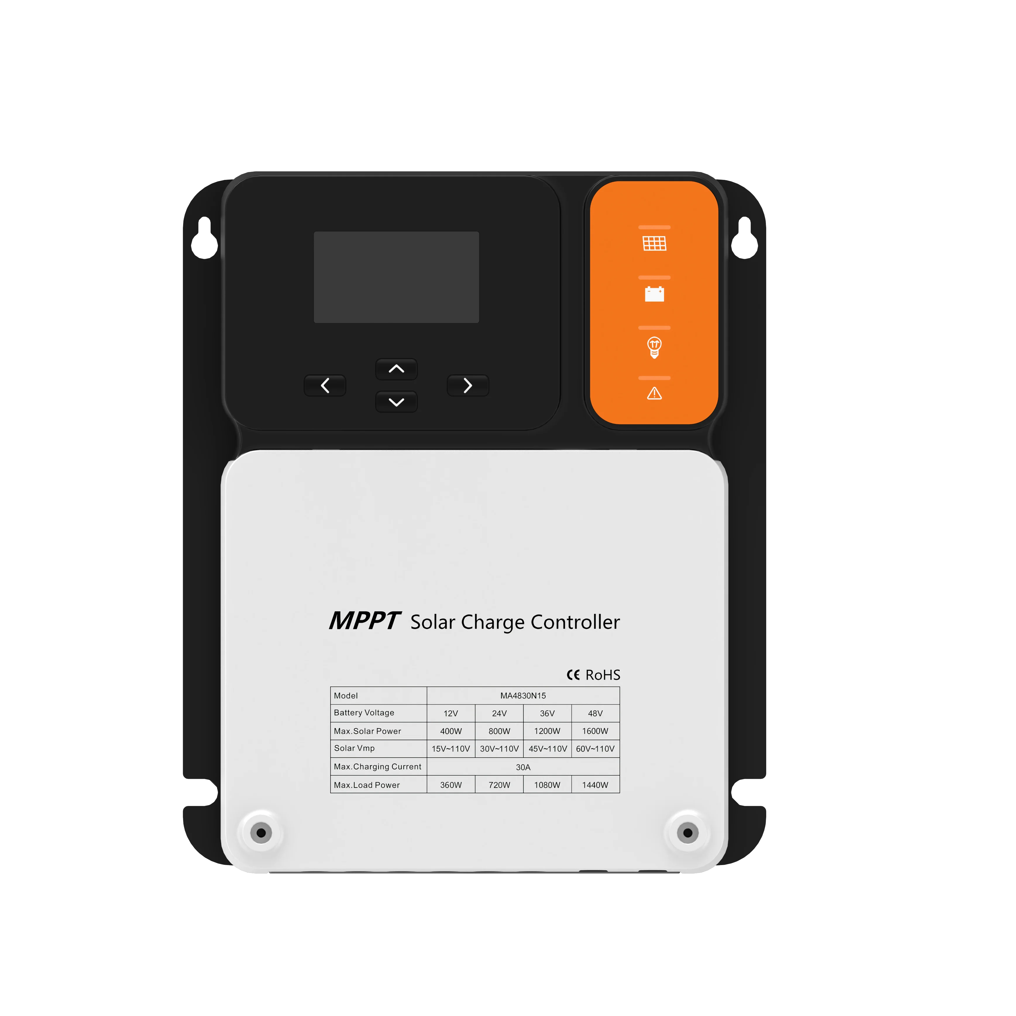 12V/24/36/48V HD LCD Display Auto Work Solar Charge Controller 10A/20A/30A MPPT Without battery load Charger Regulator with Can