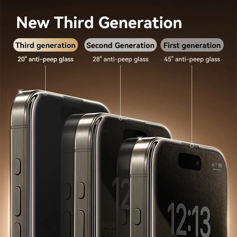 Joyroom 1/2 pezzi vetro anti-spia per iPhone 16 15 14 Pro Max vetro per iPhone 16 15 14 13 12 Pro Max protezione schermo privacy