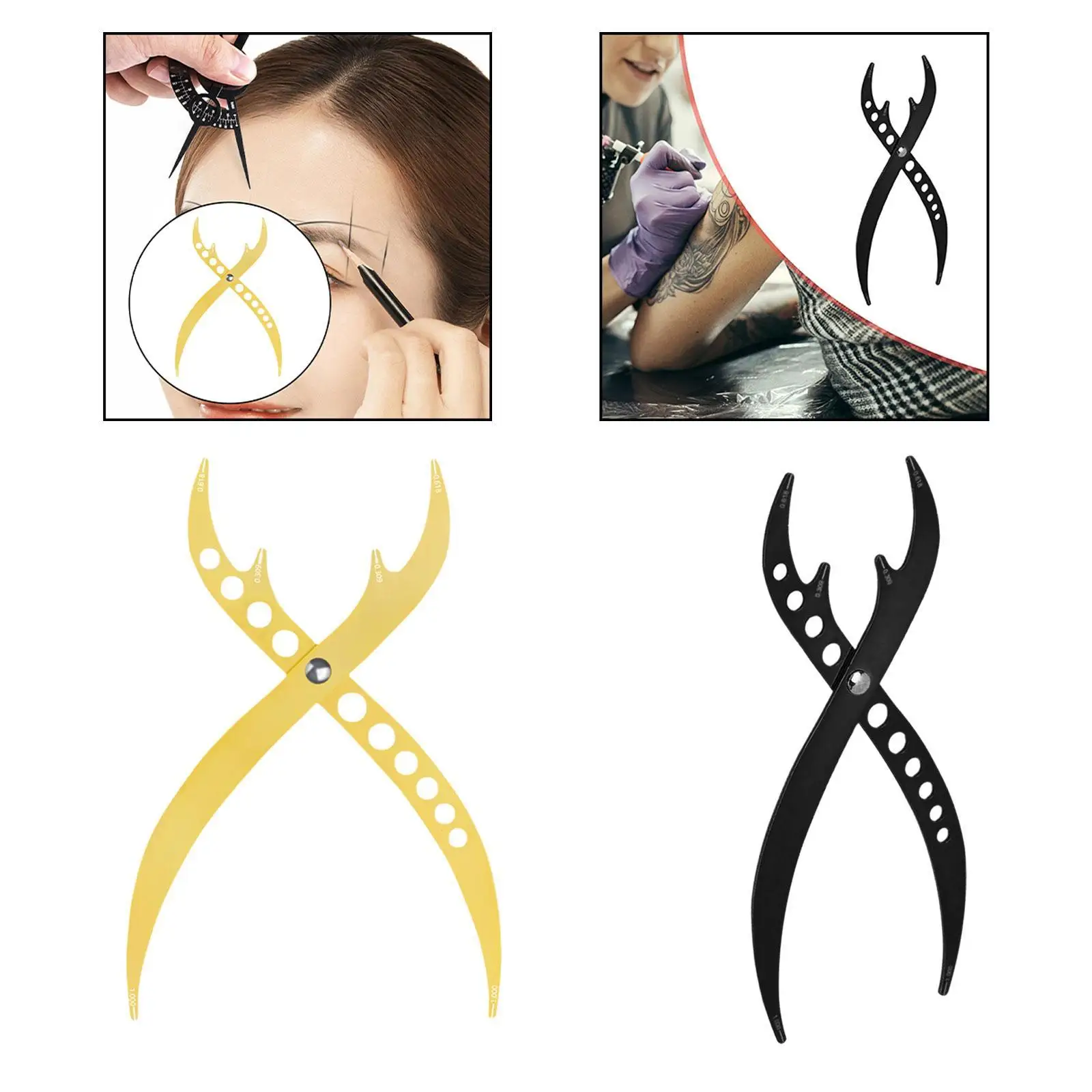 Eyebrow Stencil Ruler Draw Eyebrow Travel Size Ratio Brow Mapping Tool Quick