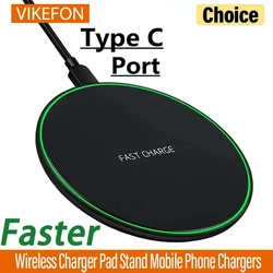 Cargador inalámbrico VIKEFON de 30W para iPhone 16-12 Pro XS XR, almohadilla de carga inalámbrica rápida de inducción para base de carga Samsung Xiaomi
