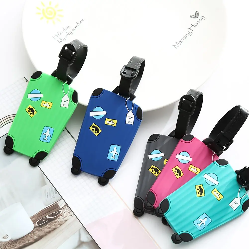 High Quality Silicon Luggage Tag Suitcase Name ID Addres Holder Portable Backpack Handbag Label Business Trip Travel Accessories