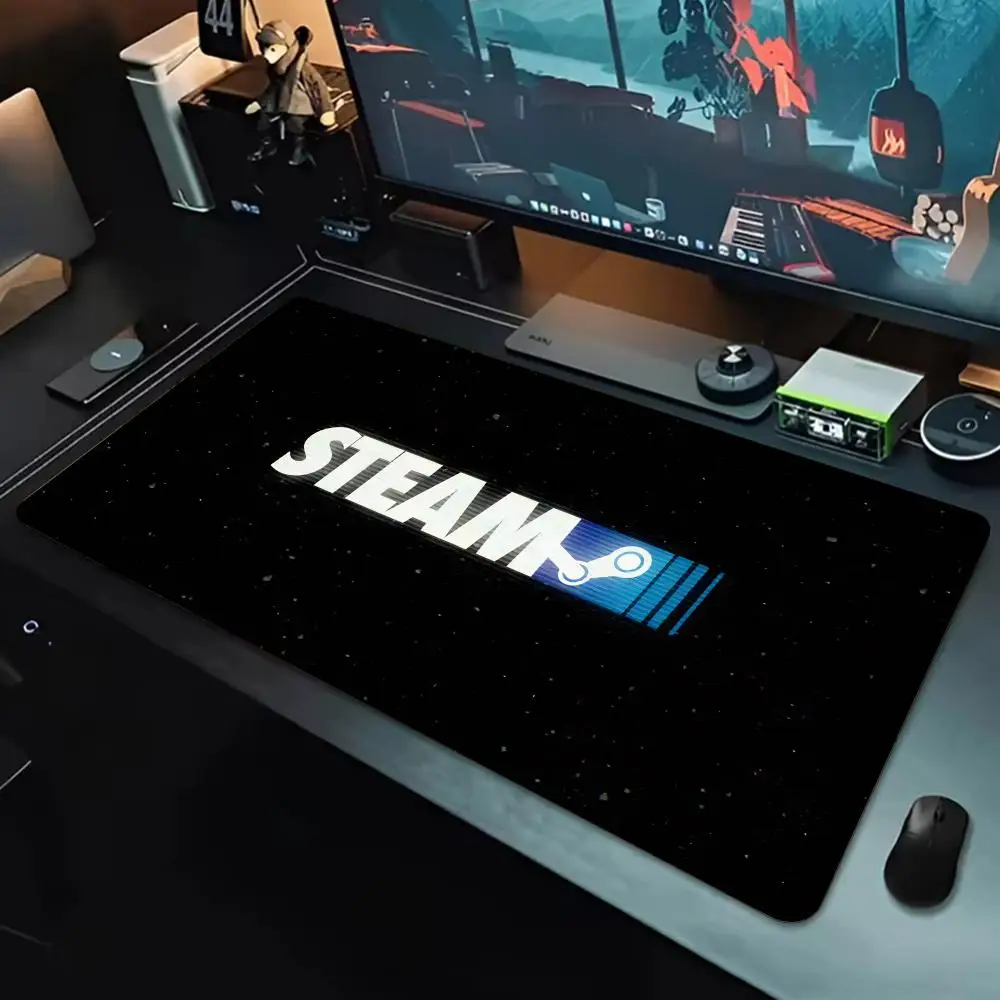 Iconic Logo S-Steam Logo Mouse Pad Large Waterproof Gaming Mouse Pad, Non-Slip with Stitched Edge