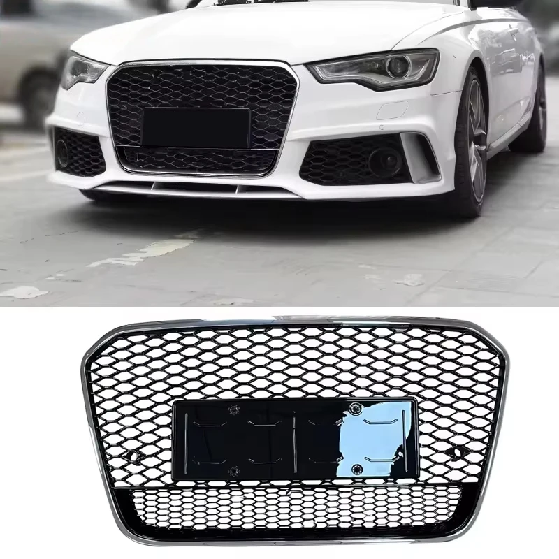 

RS6 Style Grille Virginmaterial ABS Black Bumper RS6 LOOK GRILL C7 2012-2015 for Car A6 S6