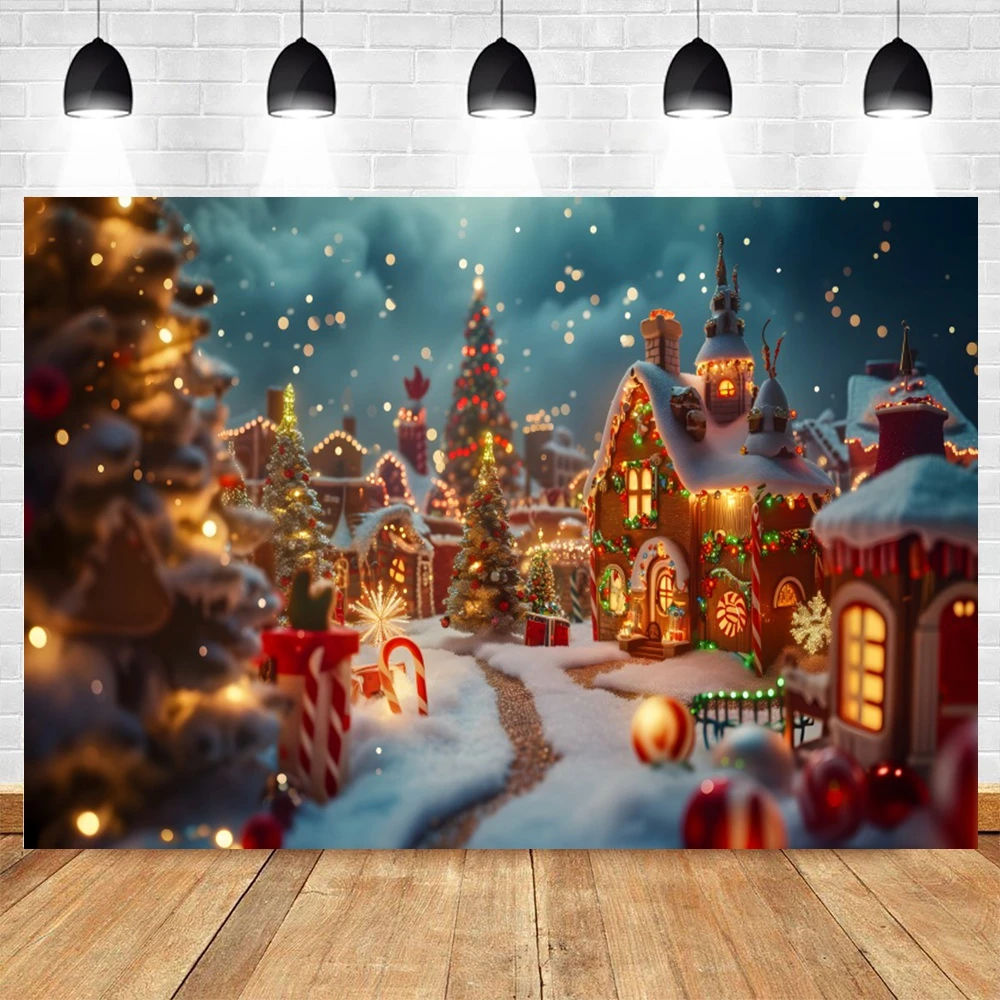 Winter Christmas Backdrop Outd - Kids Outdoor Treehouse recension och pris