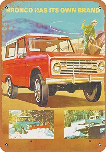 Wall-Color  Metal Sign - 1967  Bronco - Vintage Look