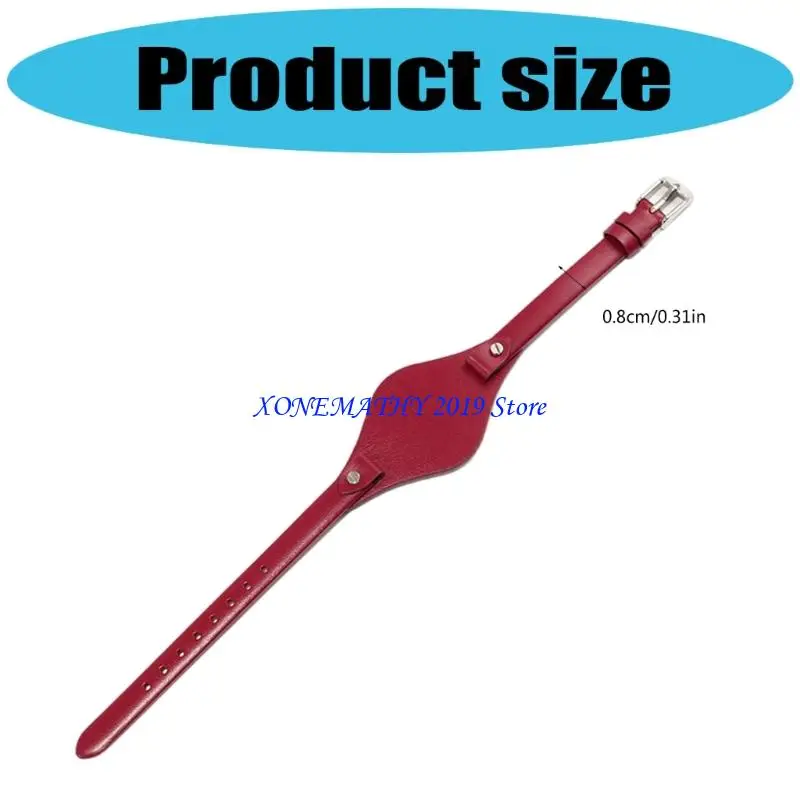 F42F Genuine Leather Watch Band Replacement Sturdy Soft Strap For Men Women