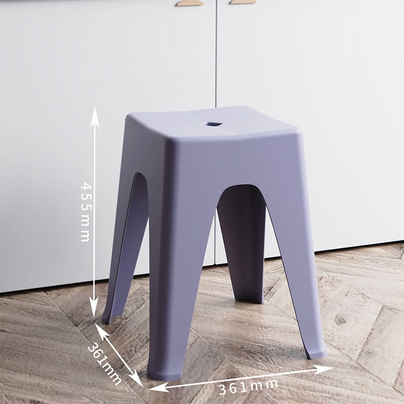 home living stackable plastic home bar stool chair with non - slip protector