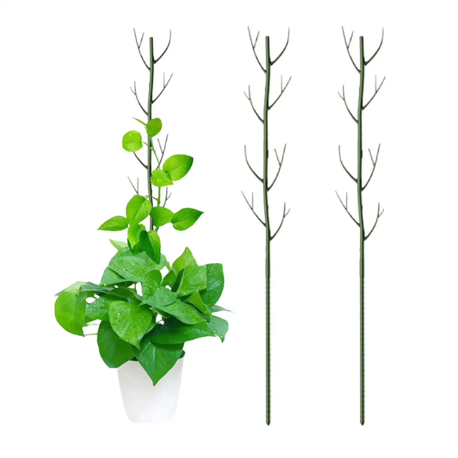 3pcs Plant Support Stakes Garden Stackable Pillars Plant Support Rod For Vertical Growth Vine Stakes Climbing Plants